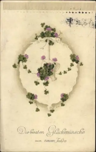 10 alte Ak Neujahrsgruß, diverse Ansichten