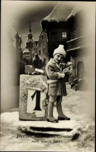 10 alte Ak Neujahrsgruß, diverse Ansichten