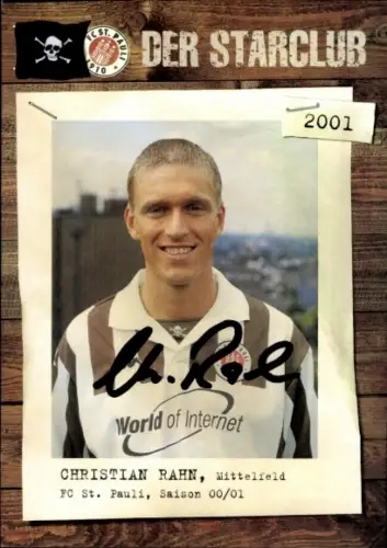 Autogrammkarte Fußballer Christian Rahn, FC St. Pauli, Autogramm