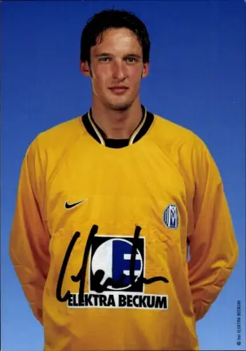 Autogrammkarte Fußballer Simon Henzler, SV Meppen, Autogramm