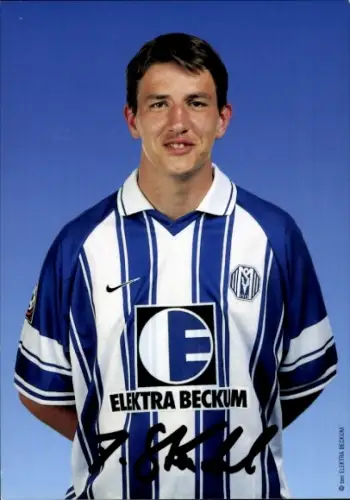 Autogrammkarte Fußballer Daniel Stendel, SV Meppen, Autogramm