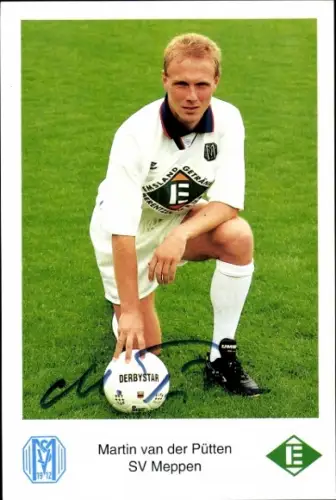 Autogrammkarte Fußballer Martin van der Pütten, SV Meppen, Autogramm