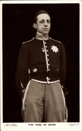 Ak König Alfons XIII. von Spanien, Portrait