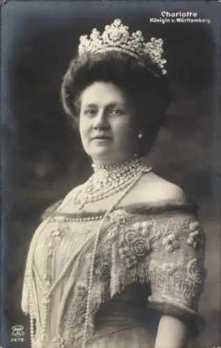 Ak Charlotte Königin von Württemberg, Portrait