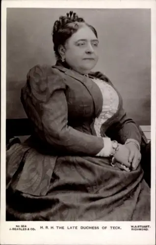 Ak Princess Mary Adelaide of Cambridge, Duchess of Teck, Portrait