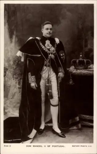 Ak Dom Manoel II of Portugal, König Manuel II. von Portugal, Gewand