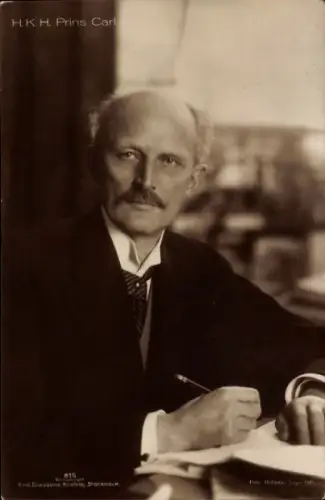 Ak Prinz Carl von Schweden, Portrait
