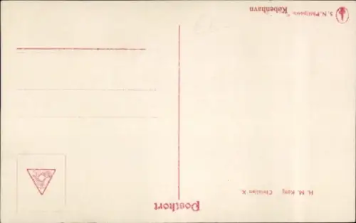 Ak König Christian X von Dänemark zu Pferd, Uniform