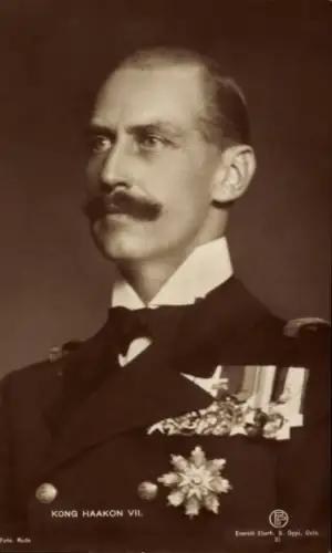 Ak König Haakon VII. von Norwegen, Portrait