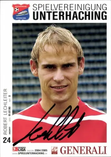 Autogrammkarte Fußballer Robert Lechleiter, SpVgg Unterhaching, Autogramm