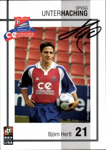 Autogrammkarte Fußballer Björn Hertl, SpVgg Unterhaching, Autogramm