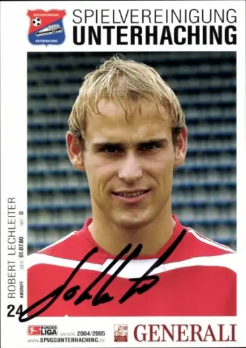 Autogrammkarte Fußballer Robert Lechleiter, SpVgg Unterhaching, Autogramm
