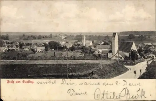 Ak Gauting in Oberbayern, Gesamtansicht