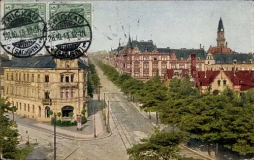 Ak Zwickau in Sachsen, Bahnhofstraße