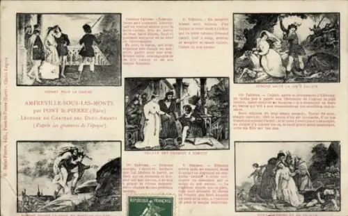 Ak Amfreville sous les Monts Eure, Legende du Château des deux amants
