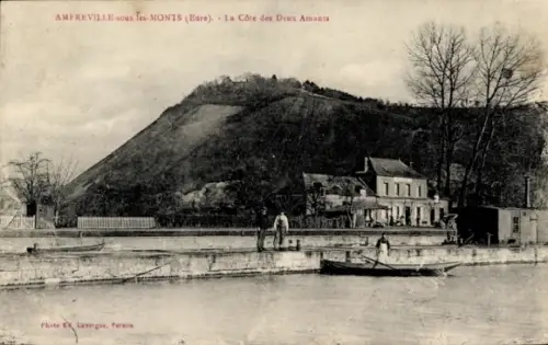 CPA Amfreville sous les Monts Eure, La Côte des Deux Amants