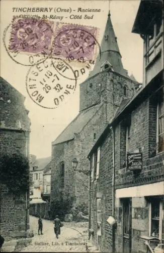 Ak Tinchebray Orne, Stadtansicht von  Kirche, alte Straßen,  Architektur