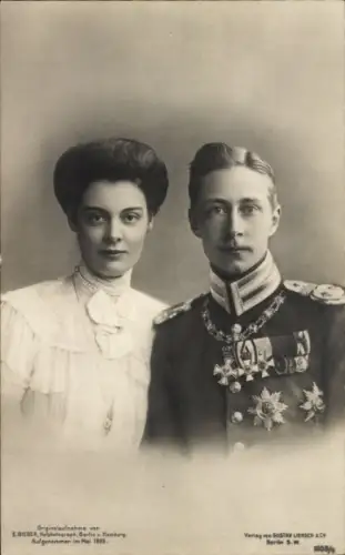 Ak Kronprinz Wilhelm, Kronprinzessin Cecilie, Porträt