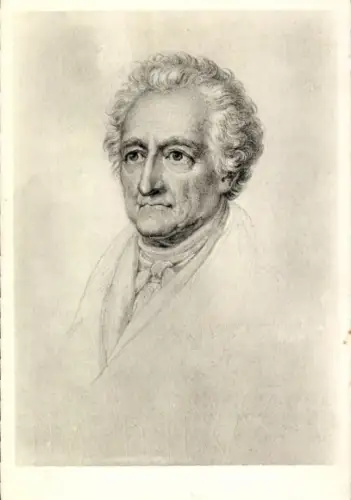 Künstler Ak Schwerdgeburth, Karl August, Dichter Johann Wolfgang von Goethe, Portrait