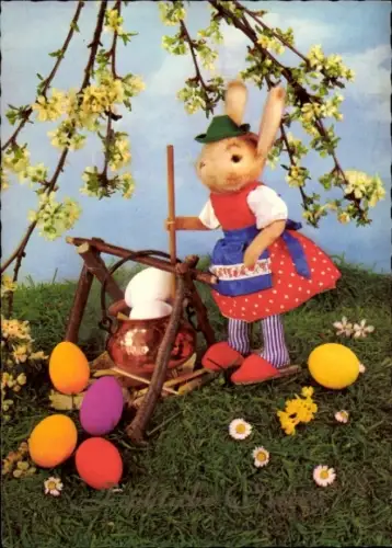Ak Glückwunsch Ostern, Osterhase, Ostereier