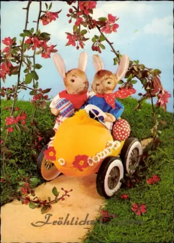 Ak Glückwunsch Ostern, Osterhasen, Ostereier