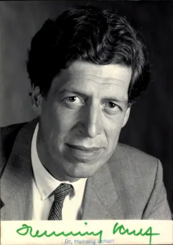 Foto Politiker Dr. Henning Schert, Senator für Jugend und Soziales, Autogramm