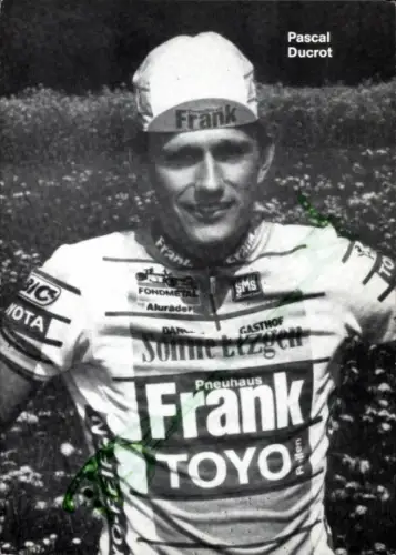 Autogrammkarte Radrennfahrer Pascal Ducrot, Autogramm