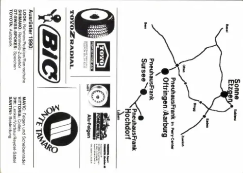 Autogrammkarte Radrennfahrer Pascal Ducrot, Autogramm