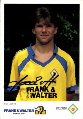 Autogrammkarte Fußballer Tino Löchelt, Eintracht Braunschweig, Autogramm