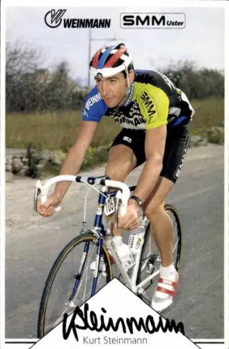 Autogrammkarte Radrennsportler Kurt Steinmann, Autogramm