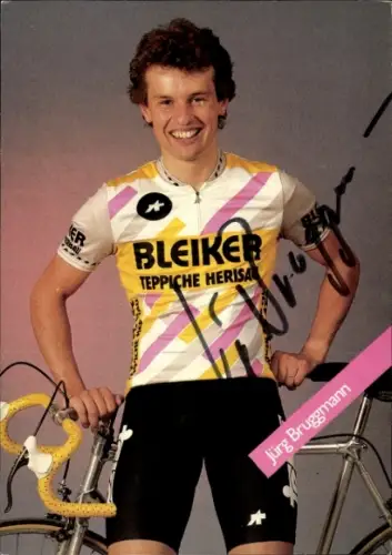 Autogrammkarte Radrennsportler Jürg Bruggmann, Autogramm