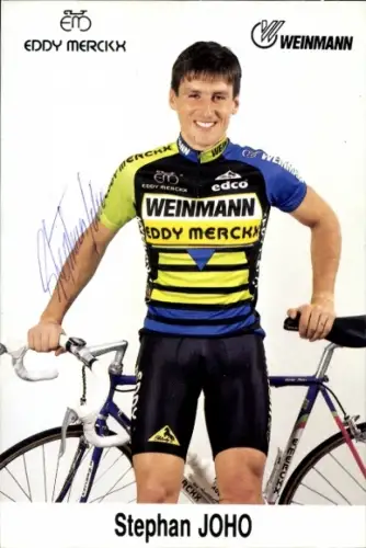 Autogrammkarte Radrennsportler Stephan Joho, Autogramm