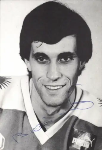 Autogrammkarte Sportler unbekannt, Portrait, Autogramm