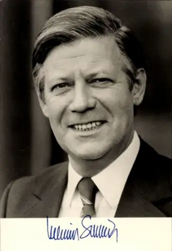 Ak Helmut Schmidt, Bundesminister der Finanzen, Stellv. Vorsitzender der SPD, MdB, Bundeskanzler