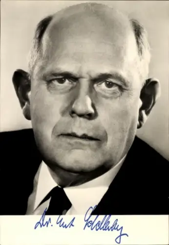 Ak Politiker Prof. Dr. Ernst Schellenberg, Portrait, Autogramm