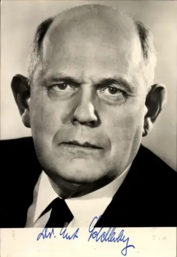 Ak Politiker Prof. Dr. Ernst Schellenberg, Portrait, Autogramm