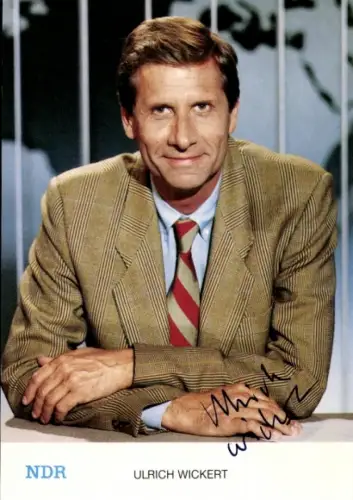 Ak Nachrichtensprecher Ulrich Wickert, Portrait, Autogramm