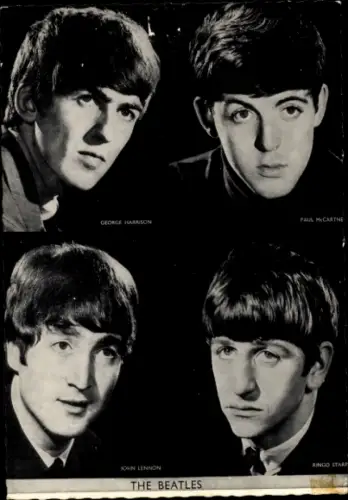 Ak The Beatles, Musikgruppe, John Lennon, Ringo Starr, Paul McCartney, George Harrison, Portrait