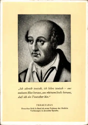 Ak Paracelsus von Hohenheim, Deutschschweizer