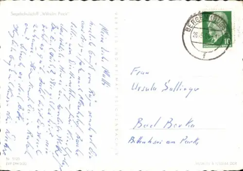 Ak Segelschulschiff Wilhelm Pieck, Volksmarine
