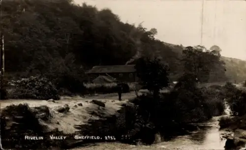 Ak Sheffield Yorkshire England, Rivelin Valley