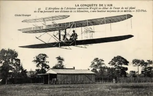 Ak La Conquête de l'Air, Aéroplane Wright, Flugpionier, Flugzeug
