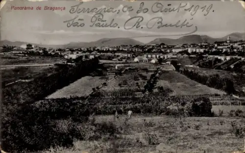 Ak São Paulo Brasilien, Panorama von Bragança, Landschaft, Weinberge, São Paulo, 1919