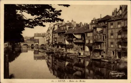 Ak Metz Moselle,  Bains des Roches