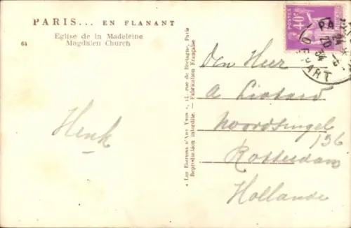 CPA Paris VIII., Eglise de la Madeleine