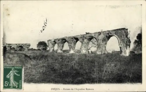 Ak Fréjus Var, Ruinen des römischen Aquädukts,  französische 