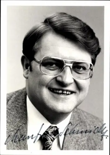 Foto Politiker Manfred Schmidt, Autogramm