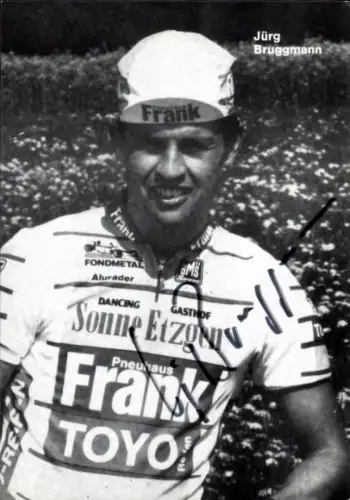 Ak Radrennsportler Jürg Bruggmann, Autogramm