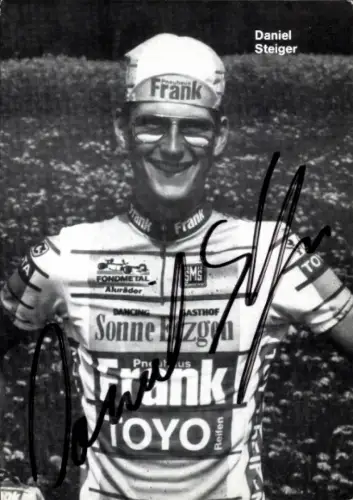 Ak Radrennsportler Daniel Steiger, Autogramm