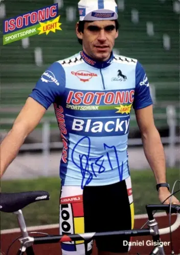 Ak Radrennsportler Daniel Gisiger, Autogramm